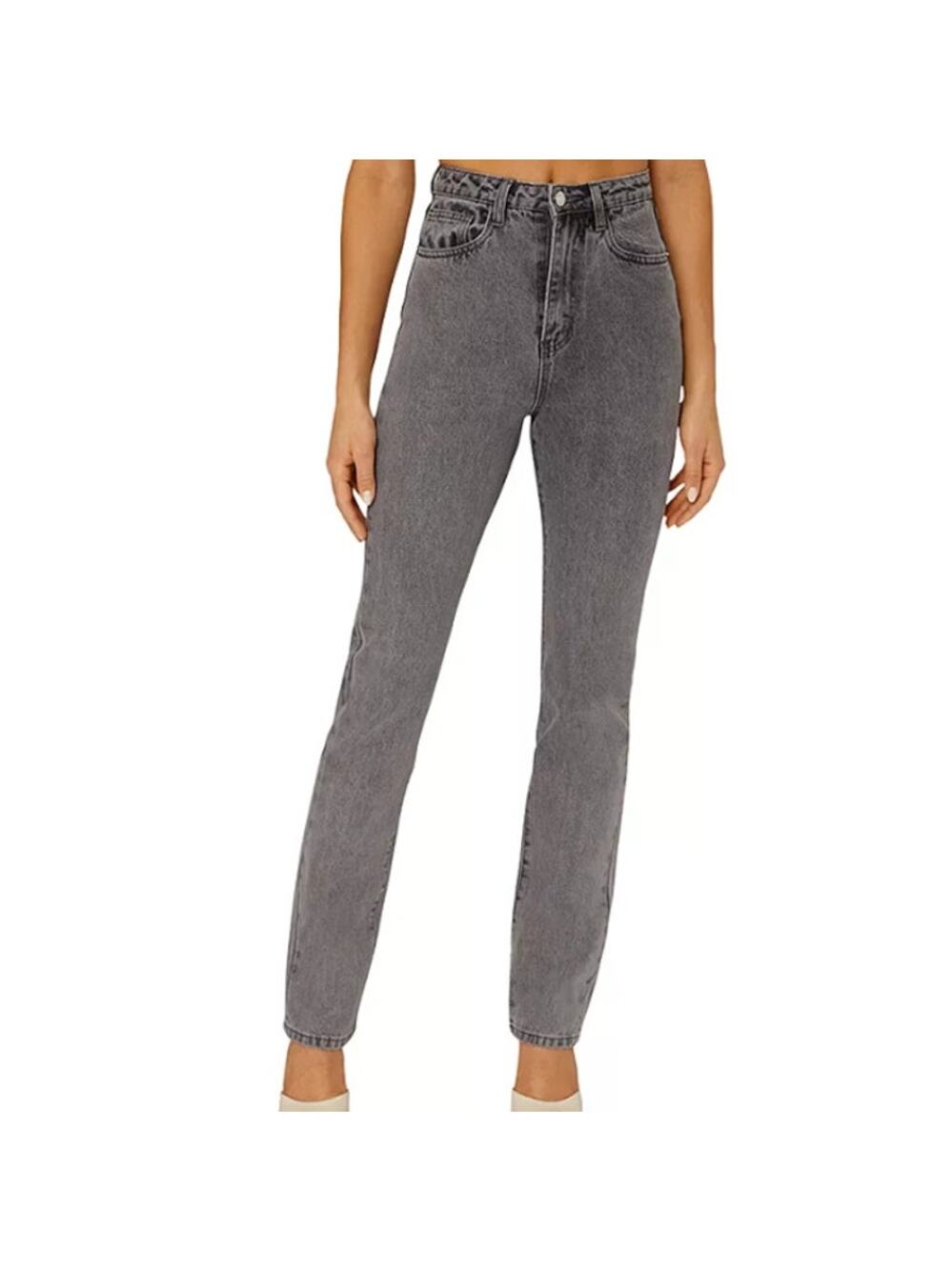 WeWoreWhat The Icon Jean Women 30 Washed Grey High Rise Straight